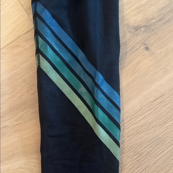 Aviator nation Black Leggings with Striped Detail - Picture 4 of 5